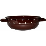 Velká sada smaltovaných hrnců 9 ks - hnědý puntík